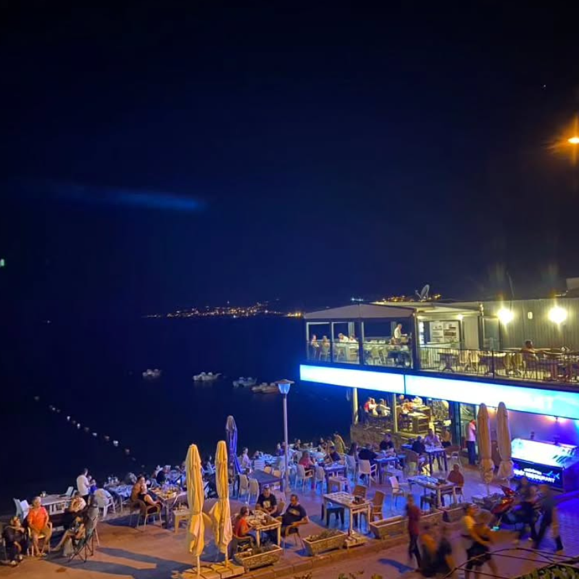 Taze Ege mezeleri ve deniz ürünleri